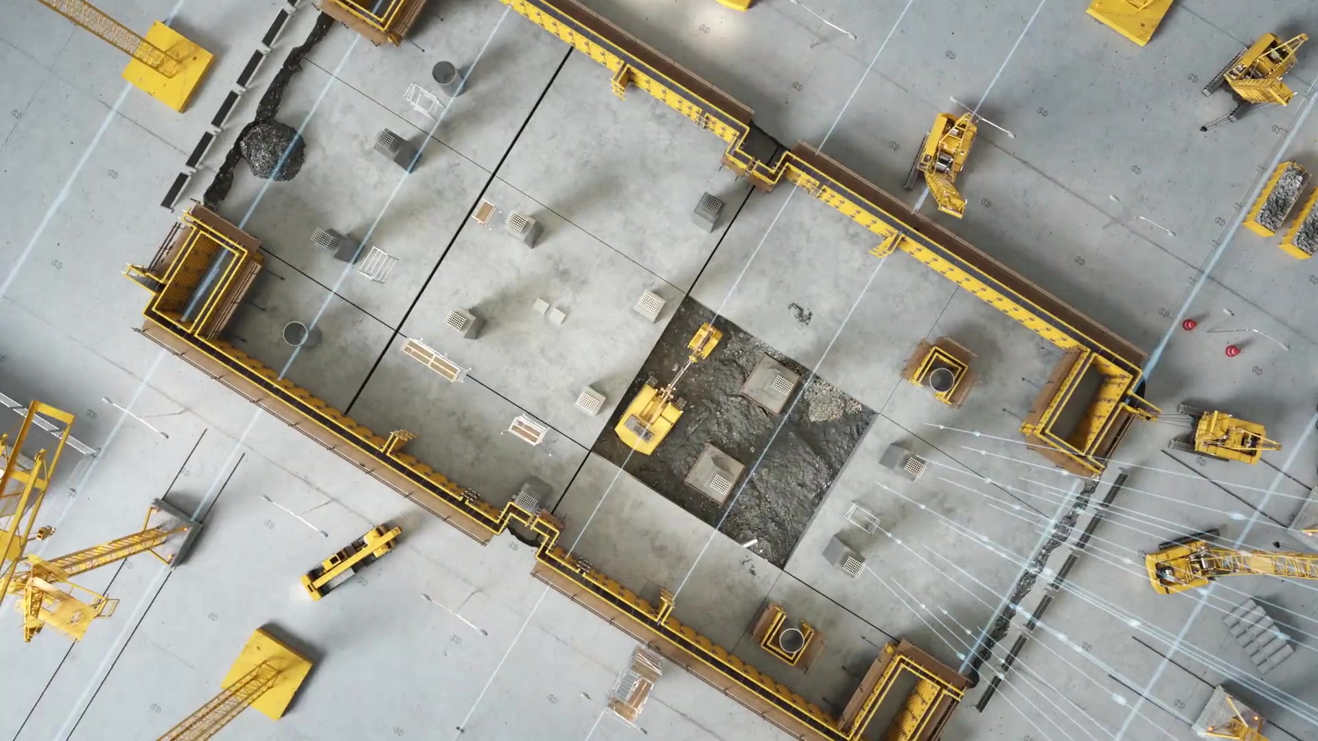 Nornickel IT Platform — An overhead view makes the construction grid readable.